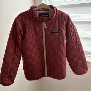 Kids Patagonia nano puff 4t dark red